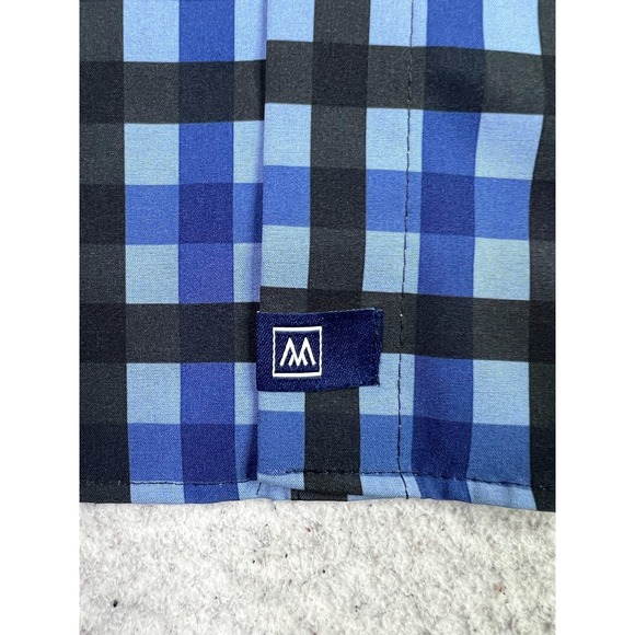 Mizzen+Main Leeward Dress Shirt Mens Small Blue Trim Fit Performance No Tuck - Picture 4 of 10